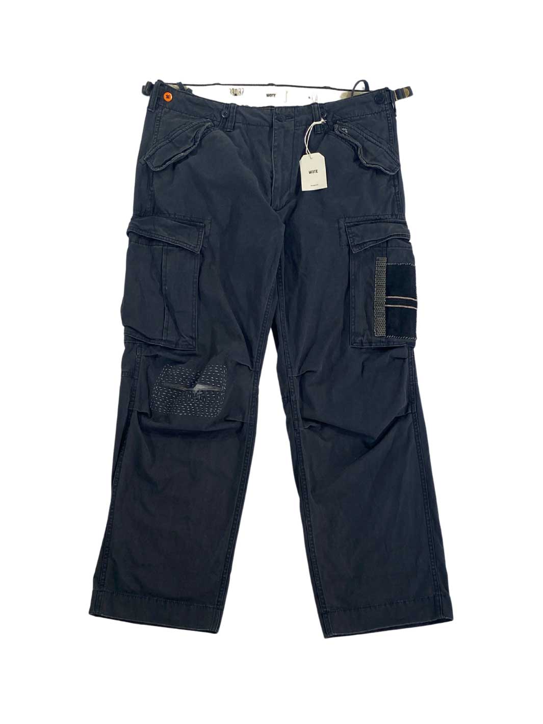 Herren Cargo Hose dunkelblau Größe 33/32 relaxed fit aufwendig repariert