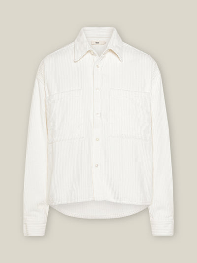Cord Damen Overshirt in Off-White aus Bio-Baumwolle von WOTE - made in Portugal (Freisteller Bild)