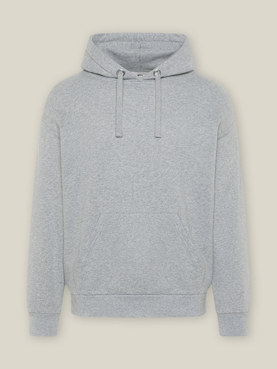 Damen Kapuzen Sweatshirt in Grau Melange aus Bio-Baumwolle von WOTE - fair in Portugal produziert, Freisteller Aufnahme