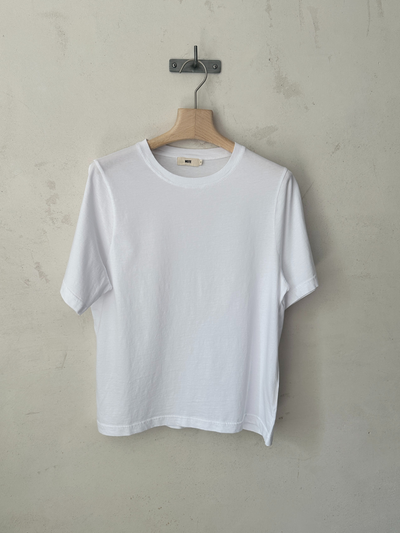 Rundhals T-Shirt in Weiß aus Bio-Baumwolle, made in Portugal von WOTE