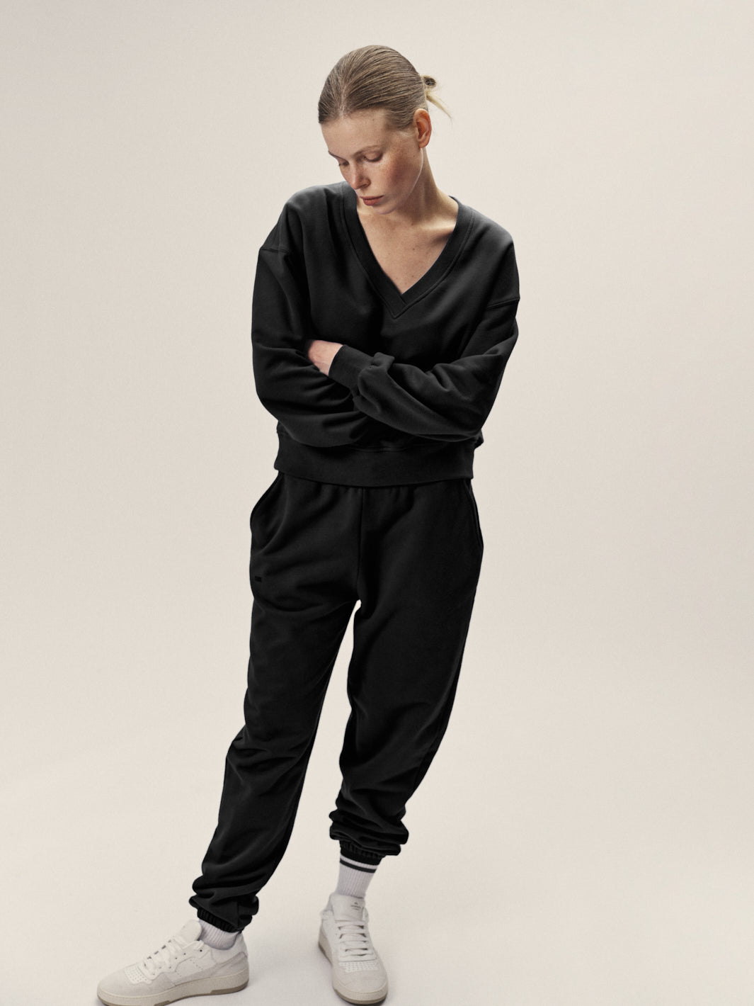 Damen Loungewear Sweathose schwarz Bio Baumwolle hergestellt in Portugal