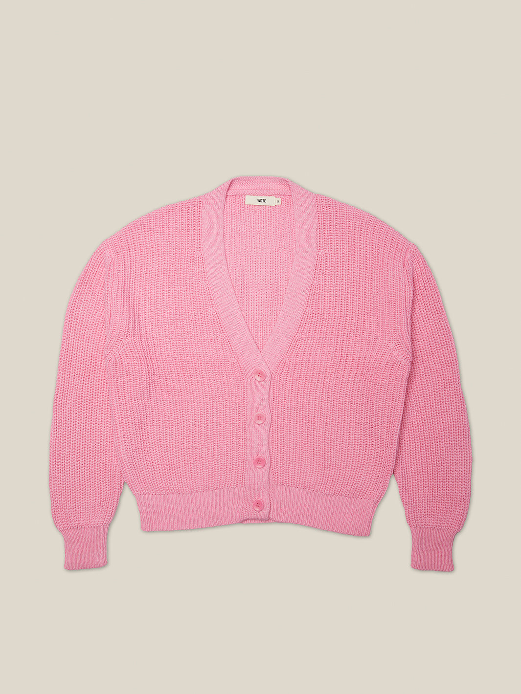 Strick Cardigan Frauen rosa organic Cotton GOTS Zertifikat made in Italy