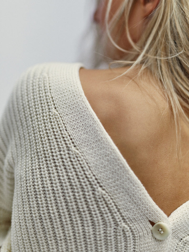 Strickjacke Baumwolle Damen Strick Cardigan Strickjacke Bio