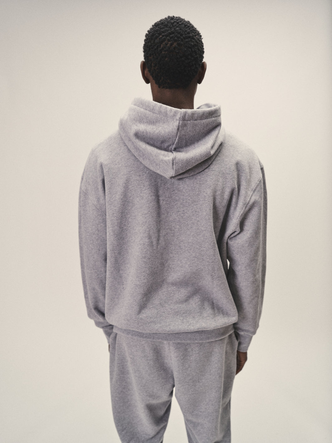 Nachhaltiges Männer Kapuzen Sweatshirt oversized grey melange in Portugal hergestellt