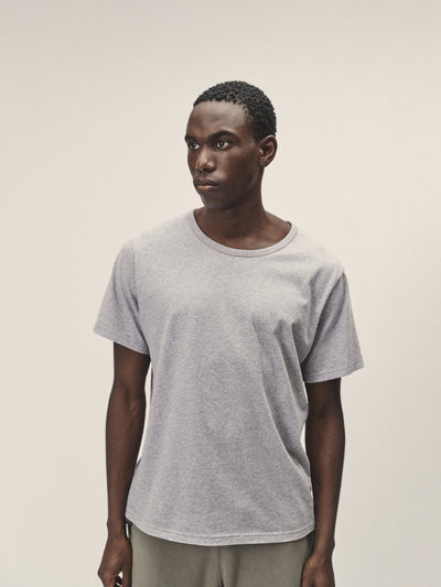 Herren T-Shirt, Regular Fit in Grau-Melange aus Bio-Baumwolle von WOTE - Fair und nachhaltig in Portugal produziert, Frontansicht