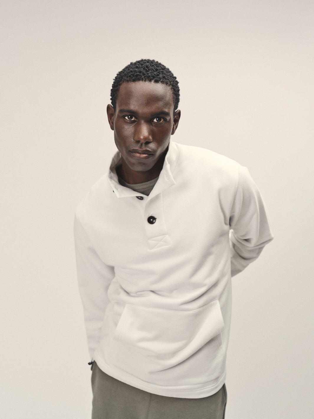 Herren Stehkragen Sweatshirt Bio-Baumwolle 350g/m² WOTE - Main Image